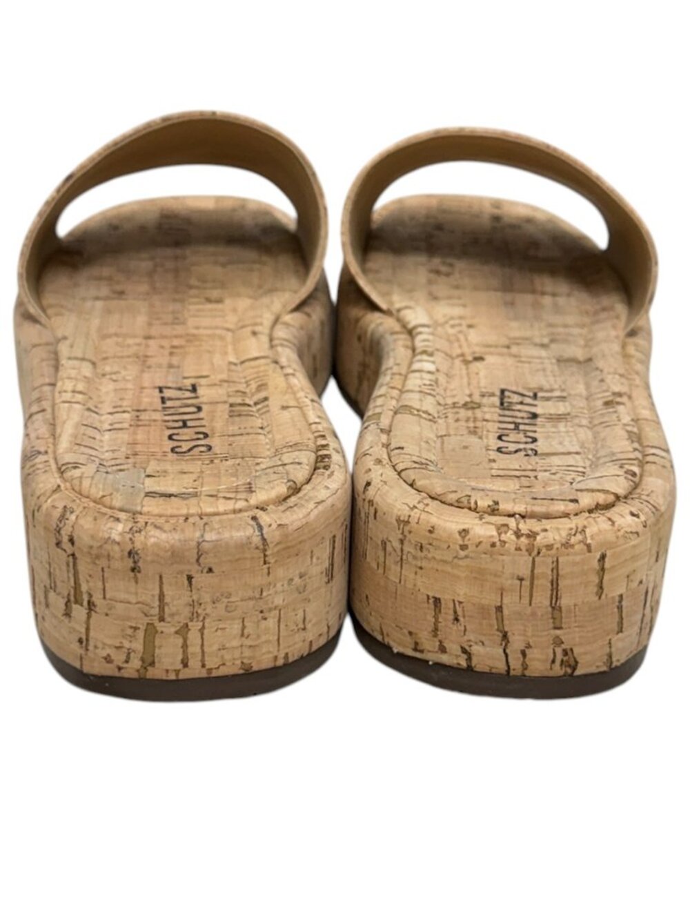Schutz Yara Cork Flatform Women's Slip on Platform Sandals Size 8 B - Picture 4 of 7